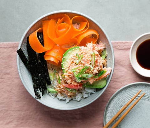 Salade de Crabe Crémeuse, Avocat et Carottes