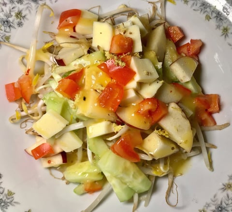 Salade de Fèves Germées et Légumes