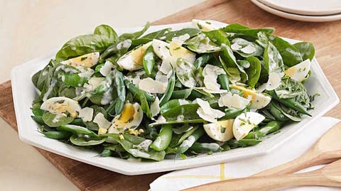 Salade de Haricots Verts et D'épinards
