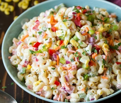 Salade de Macaroni aux Oeufs à la Coque