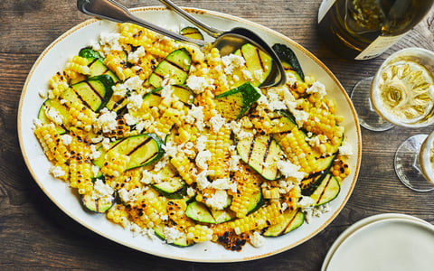 Salade de Maïs et de Courgettes Grillés