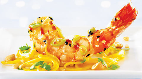 Salade de Mangues Vertes et Crevettes Aigres-douces