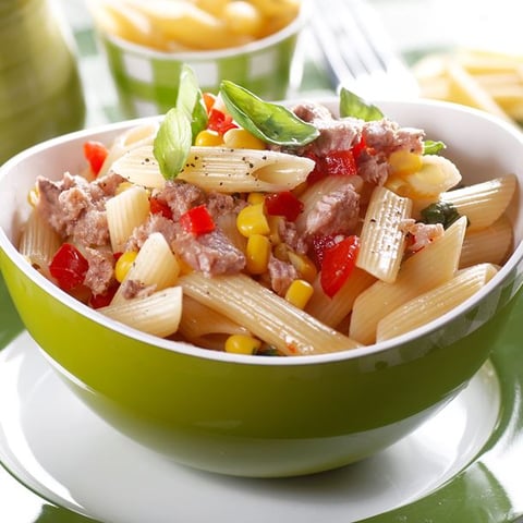 Salade de Pâtes au Thon, Tomate et Maïs