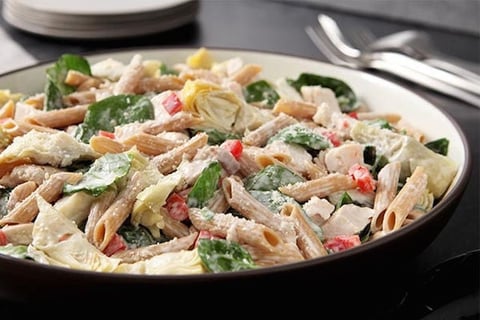 Salade de Pâtes aux Épinards et aux Artichauts