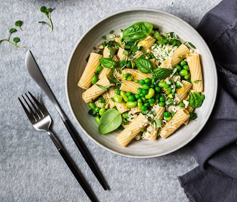 Salade de Pâtes aux Petits Pois, Edamames et Fines Herbes