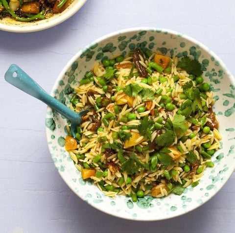 Salade de Petites Pâtes et Haricots Verts aux Fruits Secs