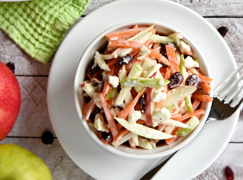 Salade de Pommes, Carottes et Fromage Feta