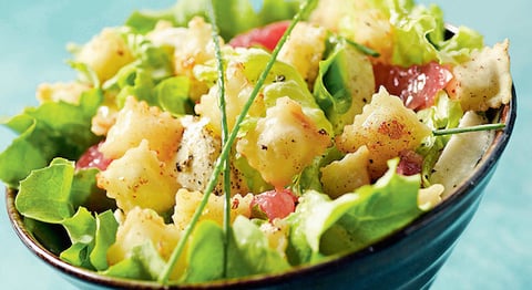 Salade D’été aux Ravioles Frites