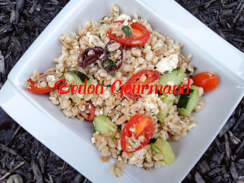 Salade D'orge et de Thon à la Grecque
