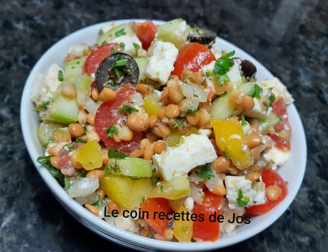 SALADE GRECQUE DE LENTILLES
