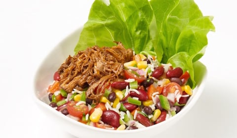 SALADE MEXICAINE AU PORC EFFILOCHÉ
