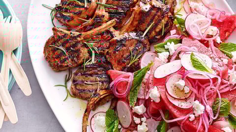 Salade Pastèque-feta aux Radis Roses