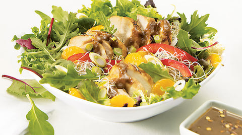 Salade-Repas de Poulet aux Arachides