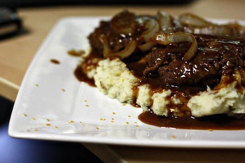 SALISBURY STEAK AU CHAMPIGNONS ET OIGNONS