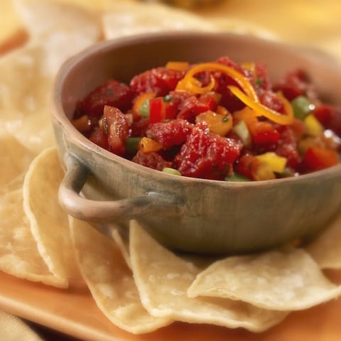 Salsa aux Gros Morceaux de Tomates et aux Trois Poivrons