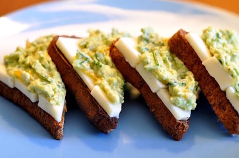 Sans Gluten: Sandwich ouvert au Fromage et Guacamole