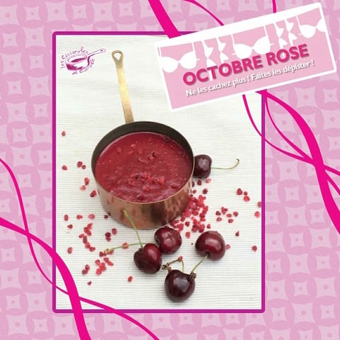 SAUCE A LA CERISE ET AUX BRISURES DE FRAMBOISES