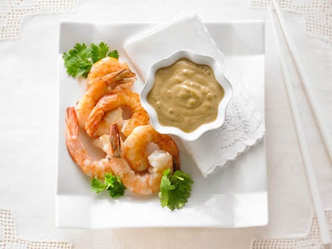 SAUCE AUX ARACHIDES ET CREVETTES GRILLÉES