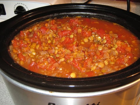 Sauce Tomates et Lentilles à la Mijoteuse