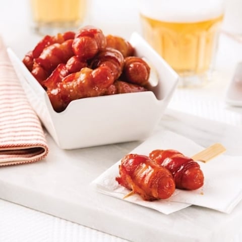 Saucisses Cocktail au Bacon Cuites au Four