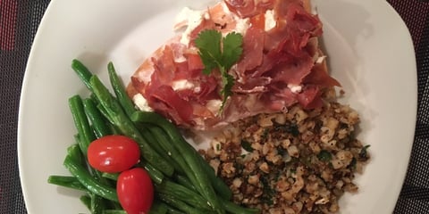 SAUMON CHÈVRE ET BACON