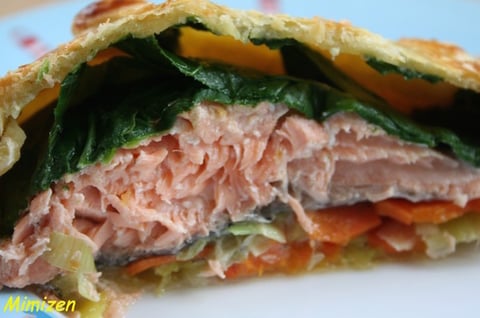 Saumon en Croûte à la Julienne de Légumes de Mercotte