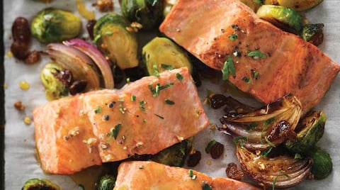 Saumon et Choux de Bruxelles Grillés à L’érable