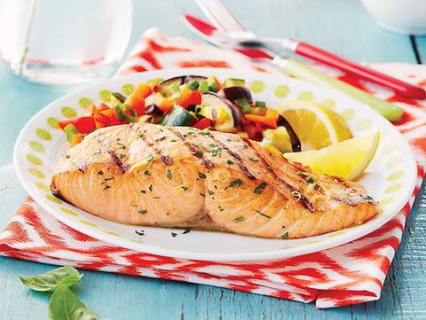 Saumon Grillé au Citron et au Persil