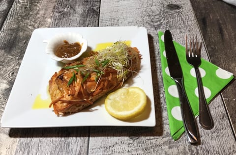 Saumon Oignon Caramélisé et Amande