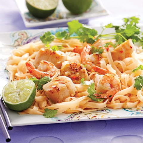 Sauté de Fruits de Mer et Nouilles de Riz