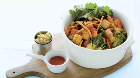 Tofu au Miel et Sésame Rôti sur la Plaque