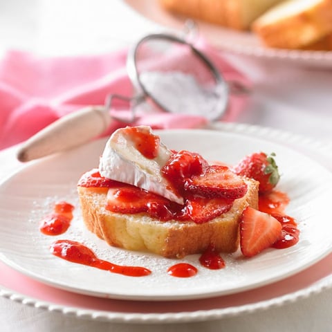 SHORTCAKE AUX FRAISES ET LE BRIE PAYSAN