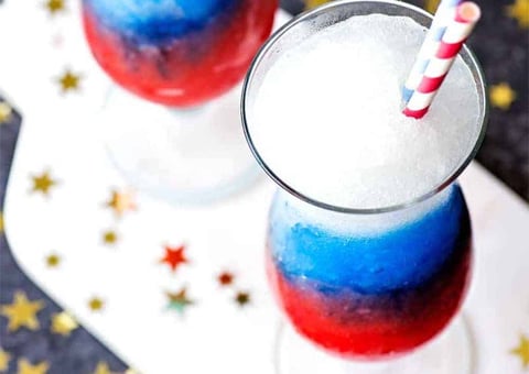 Slush Alcoolisée à la Limonade (Bleu blanc rouge)