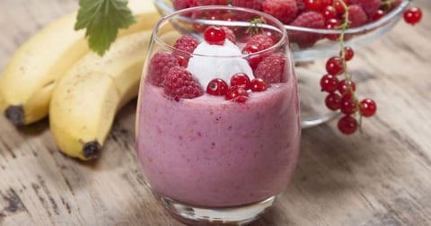 Smoothie Framboises, Groseilles et Banane