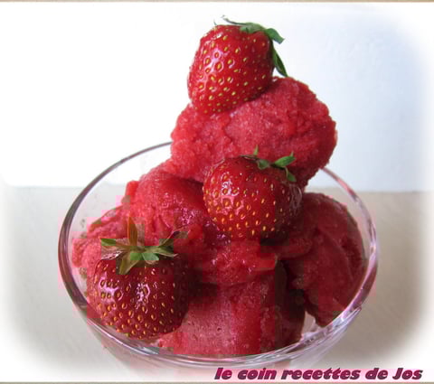 Sorbet Onctueux aux Fraises
