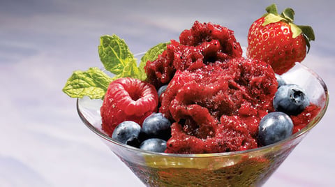 Sorbets aux Petits Fruits et au Vin Rouge
