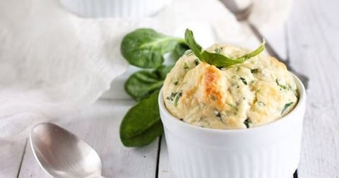 Soufflé D'épinards et Jambon au Gruyère