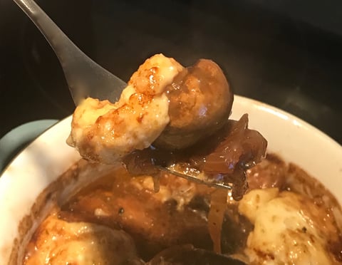 Soupe à L'oignon et Champignons