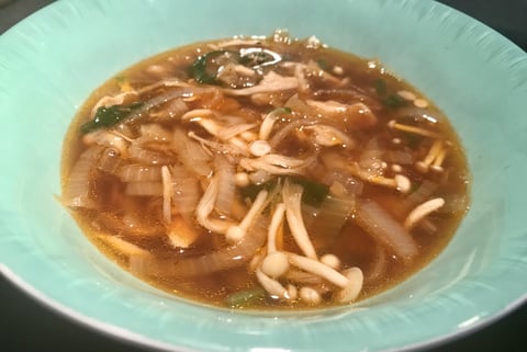 Soupe Asiatique, Poulet et Champignons