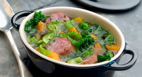 Soupe au Chou et à la Saucisse de Morteau
