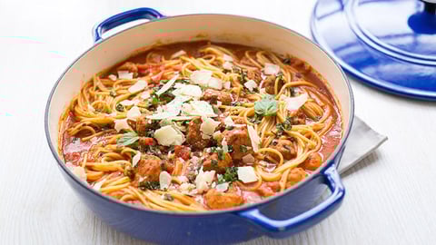 Soupe au Spaghetti aux Boulettes de Viande