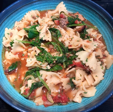 Soupe aux Boucles et Épinards
