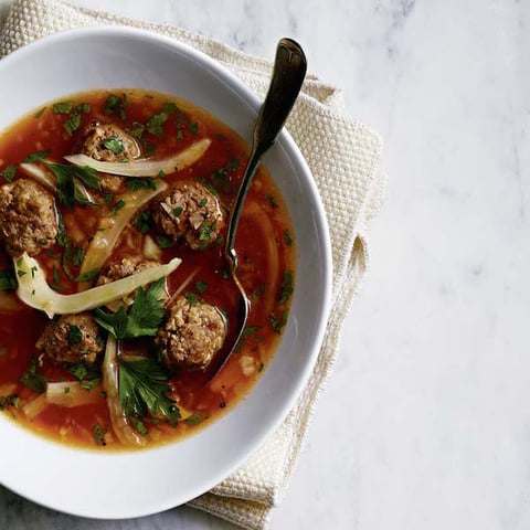Soupe aux Boulettes de Boeuf et au Fenouil