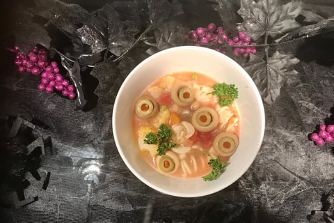 Soupe aux Légumes et aux Yeux pour L'halloween