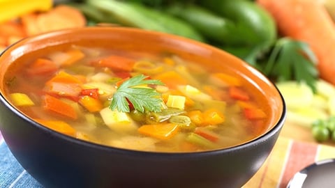 Soupe aux Poivrons Tomates et Boeuf