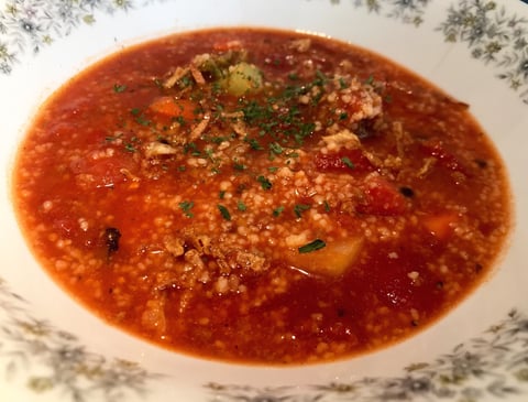 Soupe aux Tomates, Légumes et Couscous