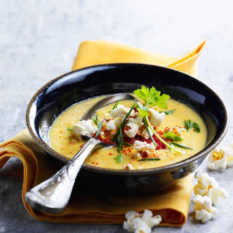 Soupe de Maïs Doux au Chorizo
