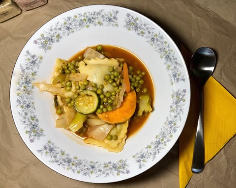 Soupe Repas de Rigatonis et Légumes