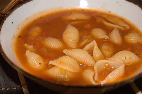 Soupe de Tomates aux Coquilles