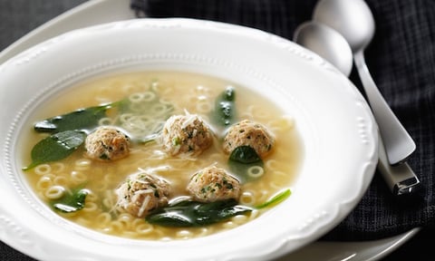 Soupe Italien Weeding avec Boulettes de Poulet